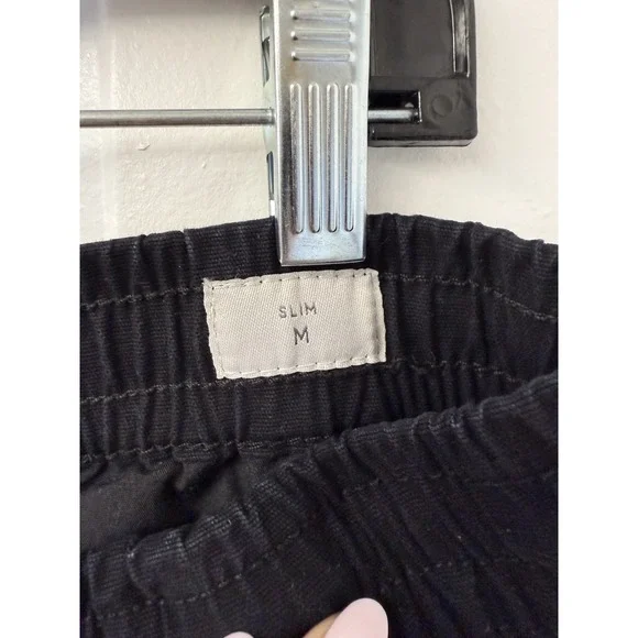 PacSun Men's Size‎ Medium Black Canvas Drawstring Cargo Pocket Elastic Waist - Picture 7 of 7